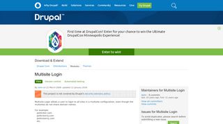 
                            8. Multisite Login | Drupal.org