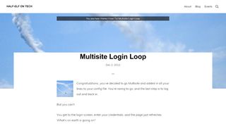 
                            6. Multisite Login Loop | Half-Elf on Tech - Mika Epstein
