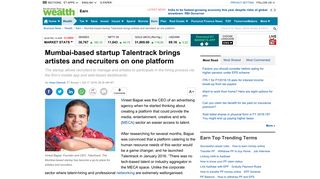
                            11. Mumbai-based startup Talentrack brings artistes and recruiters on one ...