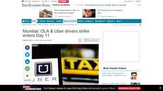 
                            7. Mumbai: OLA & Uber drivers strike enters Day 11 - The Economic Times