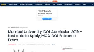 
                            6. Mumbai University IDOL Admission 2018 – Institute of Distance and ...