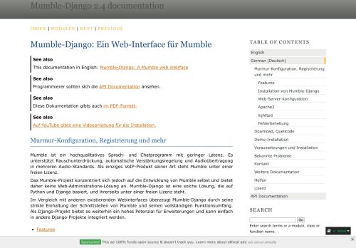 
                            5. Mumble-Django: Ein Web-Interface für Mumble — Mumble-Django 2.4 ...