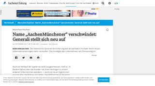 
                            13. München/Aachen: Name „AachenMünchener“ verschwindet: Generali ...