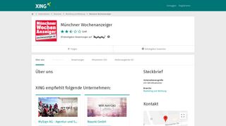 
                            10. Münchner Wochenanzeiger als Arbeitgeber | XING Unternehmen