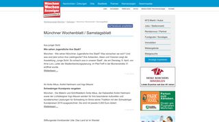 
                            7. Münchner Wochenblatt / SamstagsBlatt - Wochenanzeiger München