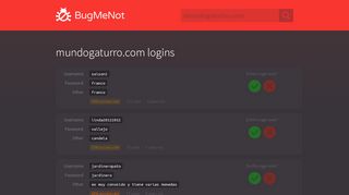 
                            11. mundogaturro.com passwords - BugMeNot