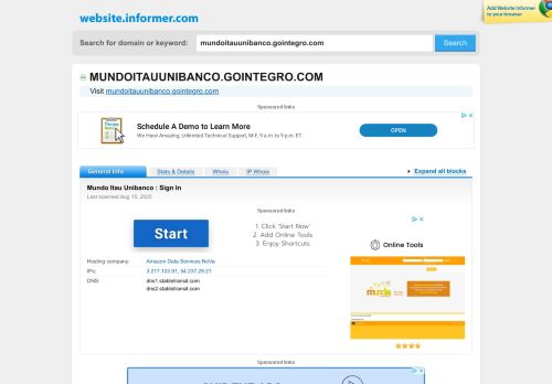 
                            6. mundoitauunibanco.gointegro.com at WI. Mundo Itau Unibanco ...