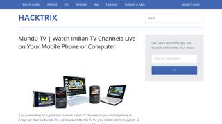 
                            5. Mundu TV | Watch TV Channels Live on Computer & Mobile Phone