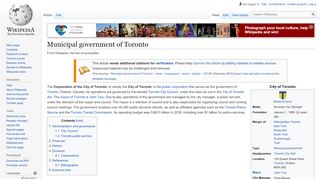 
                            11. Municipal government of Toronto - Wikipedia