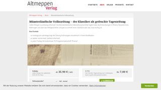 
                            12. Münsterländische Volkszeitung | Verlag Altmeppen