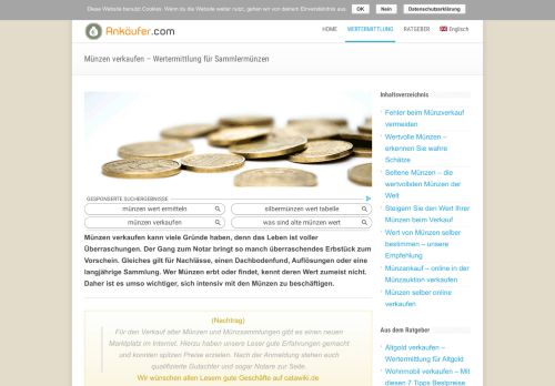 
                            4. ▷ Münzen verkaufen • Wertermittlung für Sammlermünzen • Ankäufer