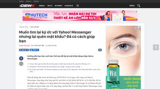 
                            12. Muốn tìm lại ký ức với Yahoo! Messenger nhưng lại quên mật khẩu ...