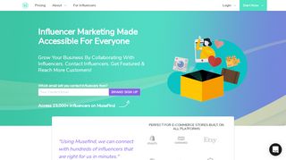 
                            6. MuseFind | Contact influencers. Grow your business.