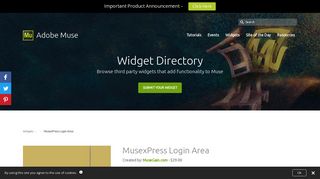 
                            4. MusexPress Login Area – Adobe Muse Widget Directory