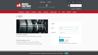 
                            8. Music Factory - Loja de Instrumentos Musicais :: Login - Login