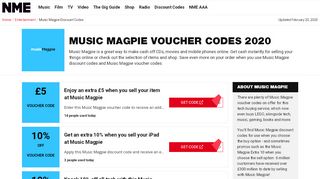 
                            9. Music Magpie Promo Codes & Discount Codes for February 2019 ...