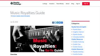
                            13. Music Royalties Guide | Royalty Exchange