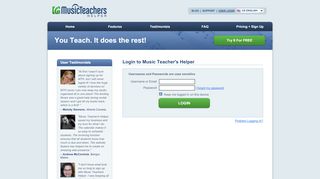 
                            10. Music Teacher's Helper: Login