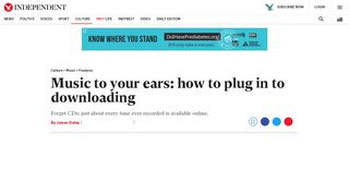 
                            6. Music to your ears: how to plug in to downloading | The Independent