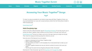 
                            4. Music Together Zurich - Accessing Your Music Together Songs