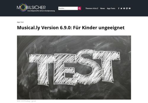 
                            11. Musical.ly Version 6.9.0: Für Kinder ungeeignet - mobilsicher.de