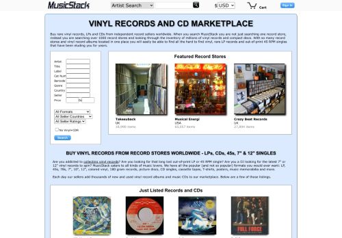 
                            2. MusicStack: Vinyl Records and CD Marketplace