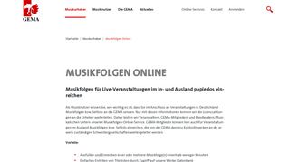 
                            10. Musikfolgen Online - GEMA.de
