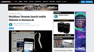 
                            6. Musikhaus Thomann launcht mobile Webseite m.thomann.de - News ...
