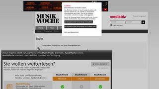 
                            1. MusikWoche | Account | Login | MusikWoche | Account ... - Mediabiz