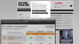 
                            12. MusikWoche | recordJet | Programm - Login - OskaR - Mediabiz