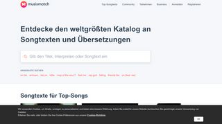 
                            3. Musixmatch - Der größte Songtext-Katalog der Welt