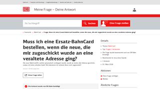 
                            12. Muss ich eine Ersatz-BahnCard bestellen, wenn die neue, die mir ...