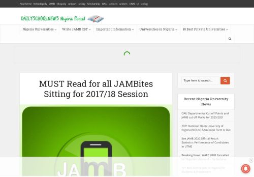 
                            13. MUST Read for all JAMBites Sitting for 2017/18 Session