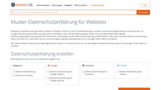 
                            5. Muster-Datenschutzerklärung kostenlos von anwalt.de