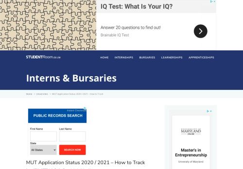 
                            9. MUT Application Status 2018 / 2019 – How to Track – StudentRoom ...