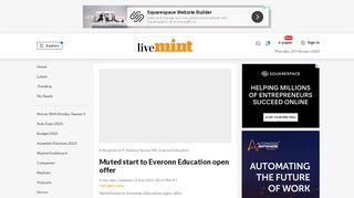 
                            4. Muted start to Everonn Education open offer - Livemint