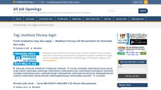 
                            10. muthoot fincorp login Archives - All Job Openings