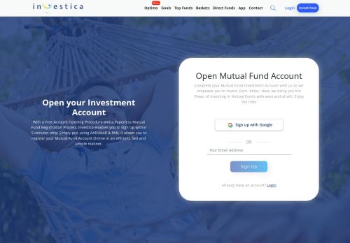 
                            3. Mutual Fund Account Registration Online with Investica