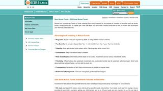 
                            10. Mutual Funds | Mutual Funds India| IDBI bank Mutual funds