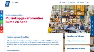 
                            5. Muziekopgaveformulier Buma en Sena - Koninklijke Horeca Nederland