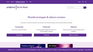 
                            11. Muziekverslagen & album reviews - Proximus Go For Music