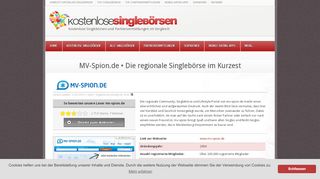 
                            13. mv-spion.de • Die regionale Singlebörse im Kurzest