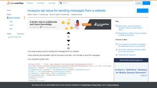 
                            8. mvaayoo api issue for sending messages from a website - ...