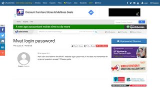 
                            7. Mvat login password - CAclubindia