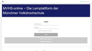 
                            5. MVHS-online − Die Lernplattform der Münchner Volkshochschule