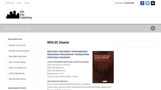 
                            12. MVLSC Home – Old City Publishing