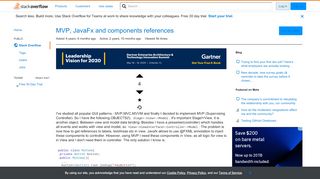 
                            1. MVP, JavaFx and components references - Stack Overflow