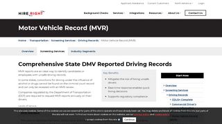 
                            6. MVR Report, MVR Check, Motor Vehicle Records | HireRight