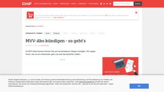 
                            11. MVV-Abo kündigen - so geht's - CHIP