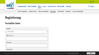 
                            3. MVV - Ticketshop - Persönliche DatenTicketshop | MVV